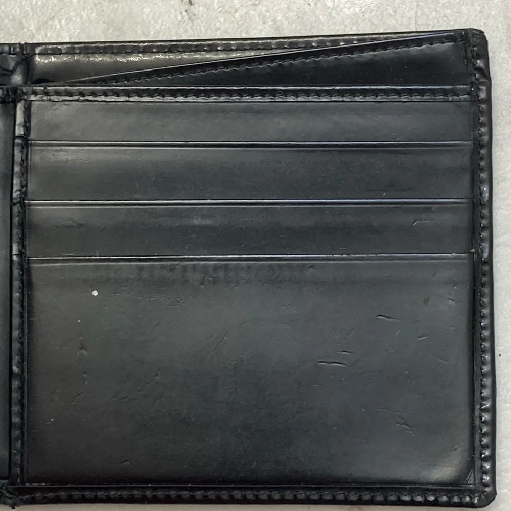 Christian Dior black leather mens wallet
